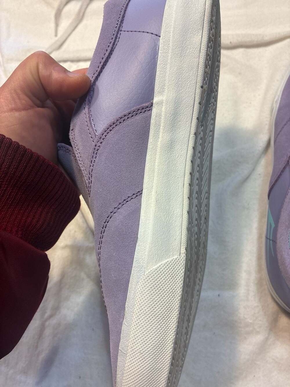 Lakai Owen Nico Hiraga Purple Suede Slip-On Skate Shoes Size 9 - Picture 8 of 10